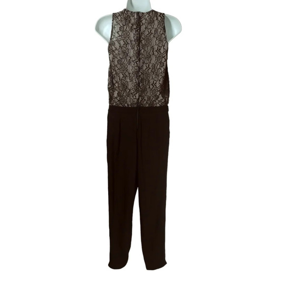 Naf Naf  Pantsuit/Playsuit/Jumpsuit Lace Black Tan 8 - Picture 7 of 11